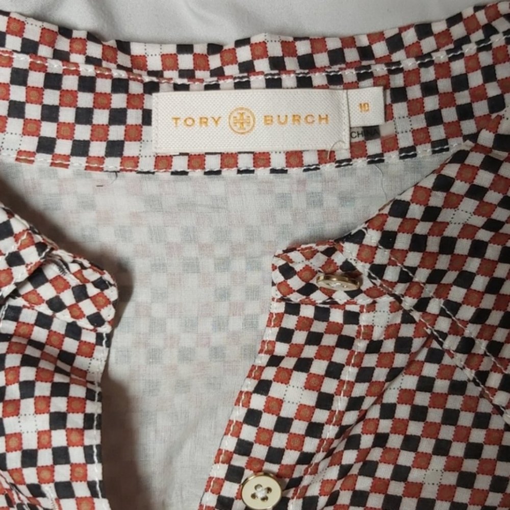 Tory Burch cotton linen button down dress - Picture 3 of 3